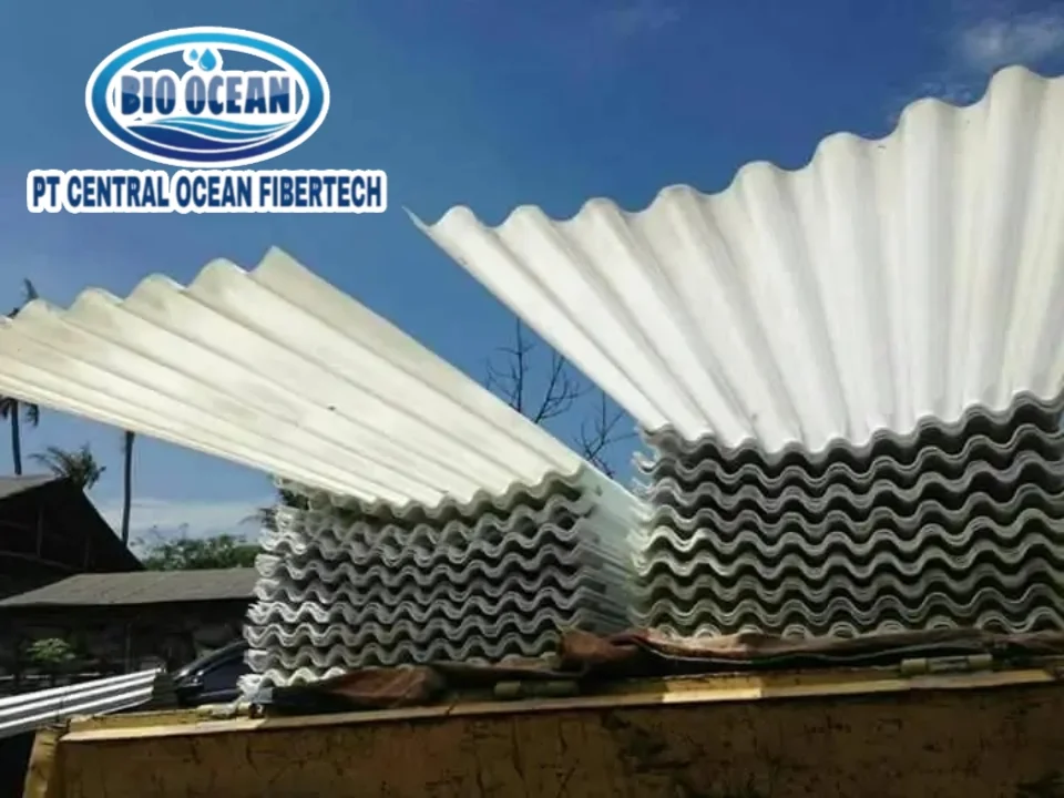 Atap Fiberglass BIO OCEAN Original - Seng Transparan Anti-UV High Quality