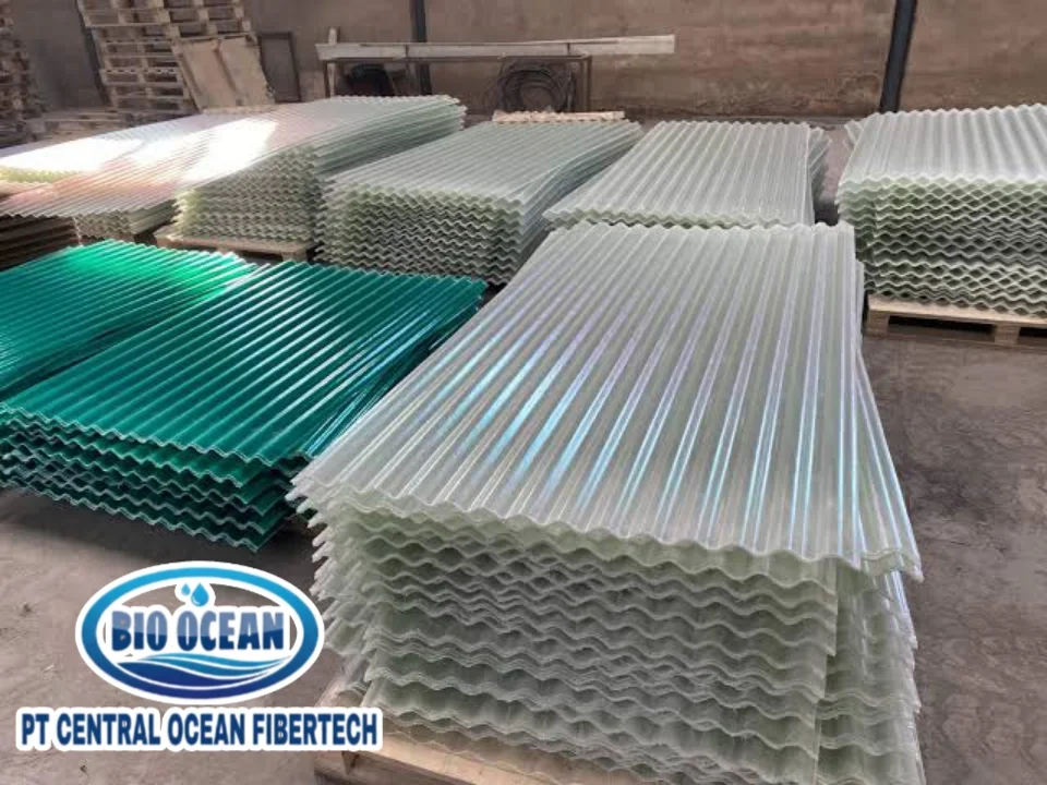 Atap Atap Fiberglass Transparan Anti-UV – Seng Plastik Bening Tebal & Tahan Lama