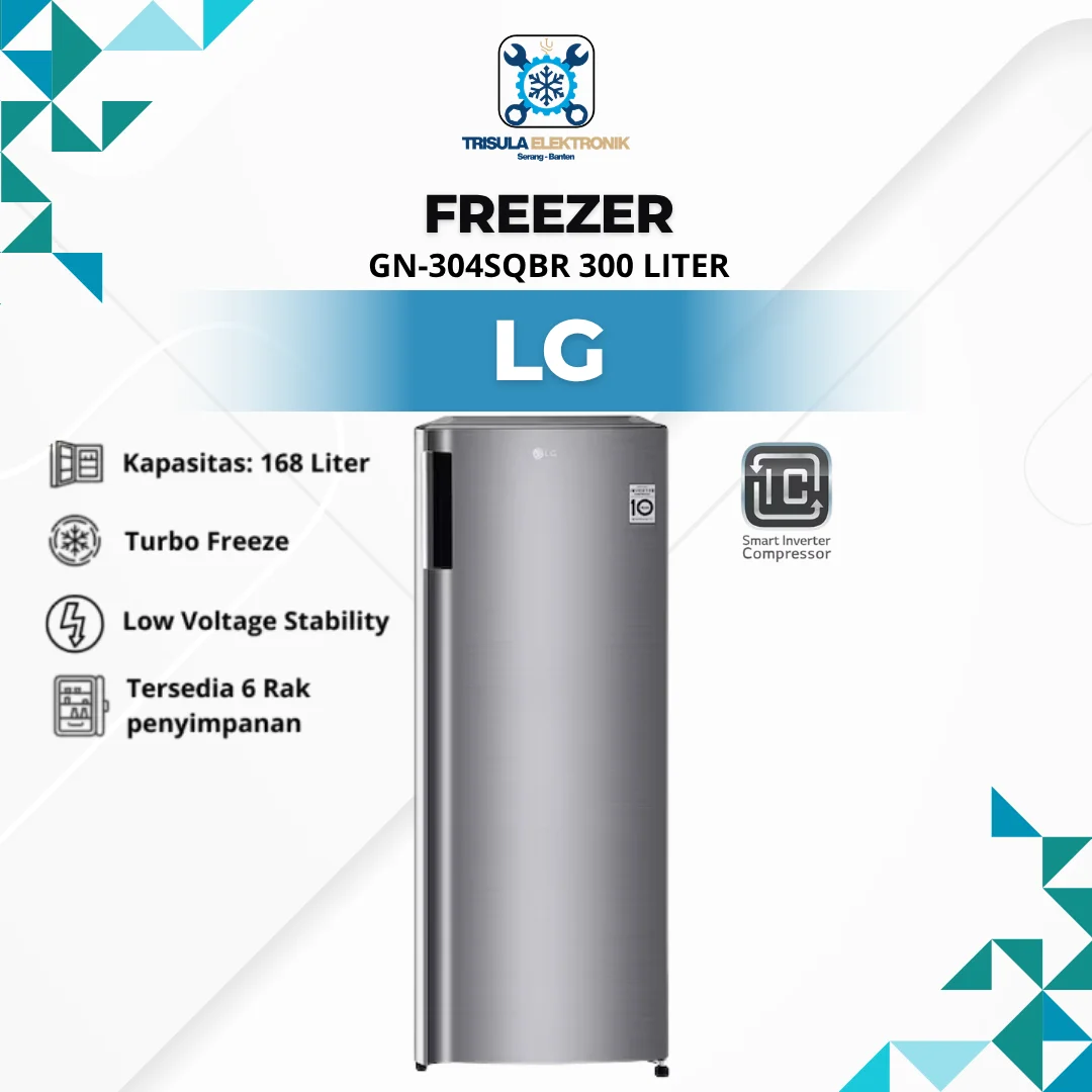 Freezer LG GN-304SQBR 1 Pintu 165 Liter 6 Rak Penyimpanan Es Batu